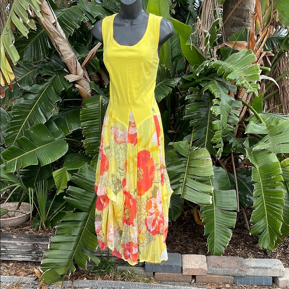 Vesna drop waste floral adjustable dress